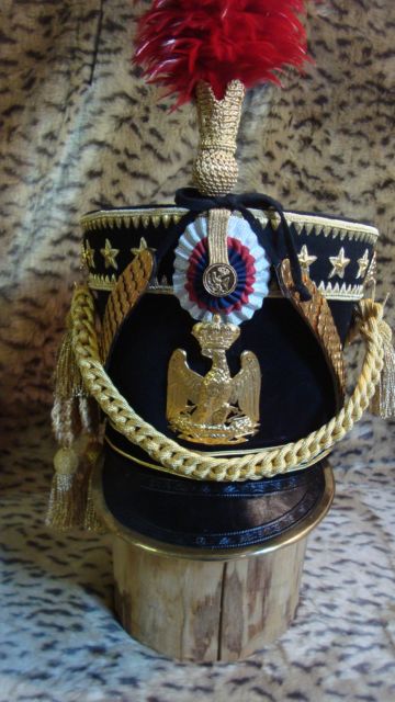 Shako Officier subalterne Fusiliers Grenadiers Moyenne Garde Shako Officier subalterne Fusiliers Grenadiers Moyenne Garde